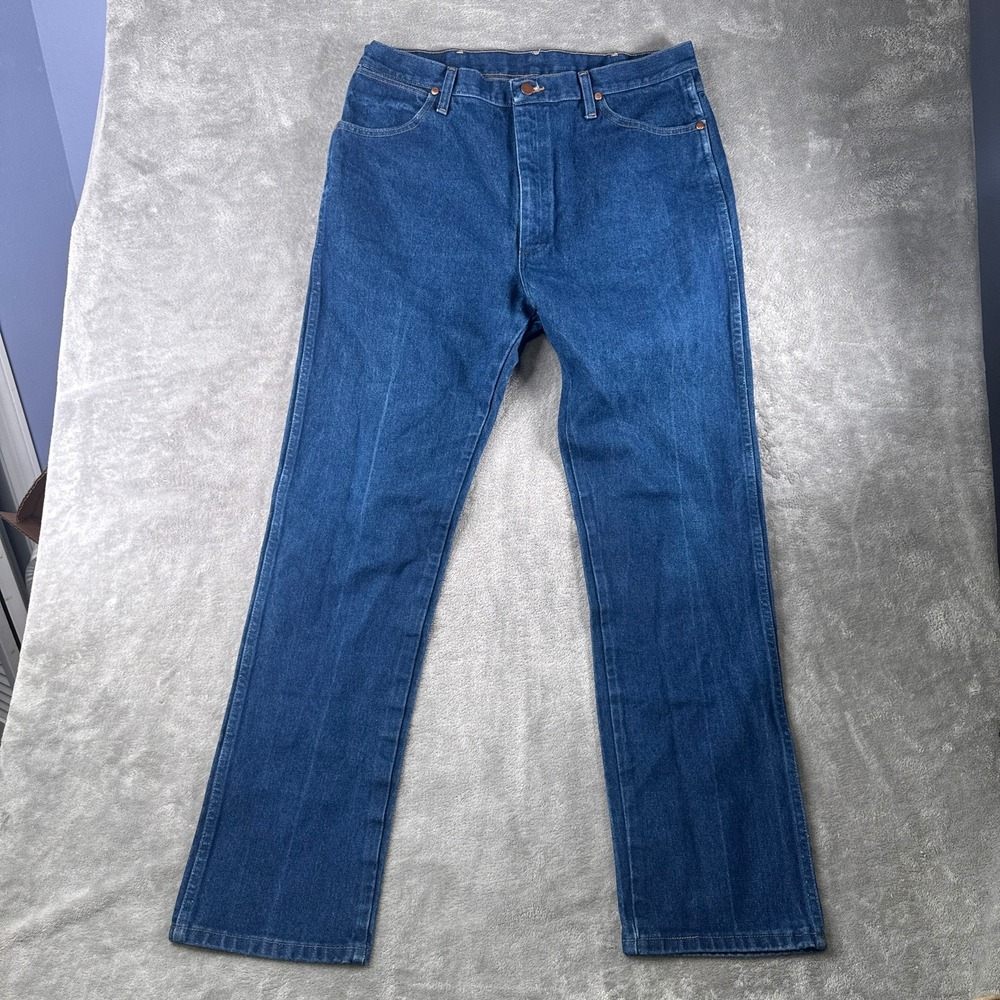 Vintage Wrangler 13MWZ Cowboy Cut Jeans Mens 36x34 Blue Denim Original Fit